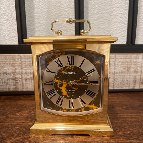 howard Miller Other Howard Miller Brass Clock Mantle Westminster